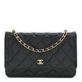 Chanel Caviar Quilted Wallet on Chain WOC Black