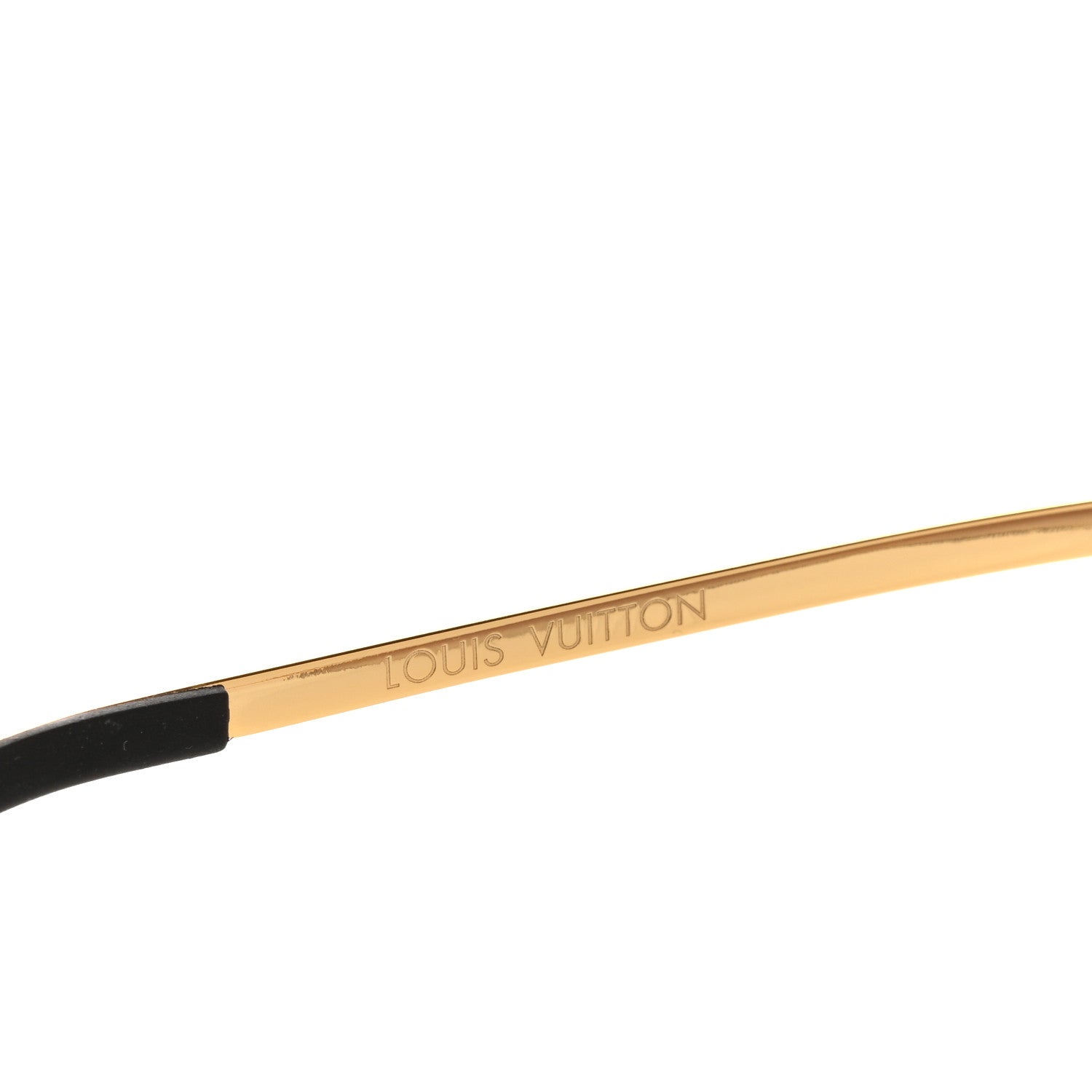 Louis Vuitton Monogram Grease Sunglasses Z1366E Gold