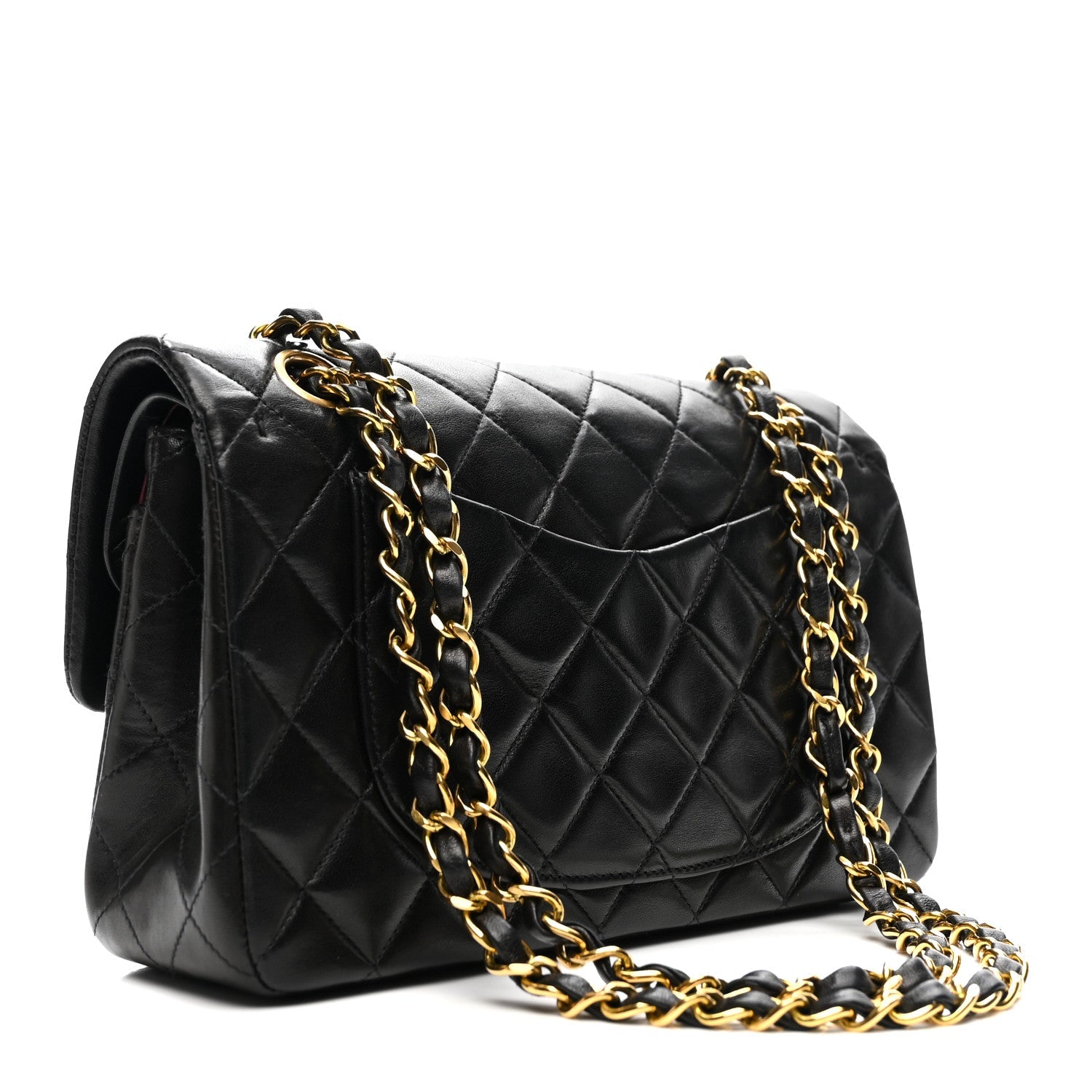 Chanel Lambskin Quilted Small Double Flap Black