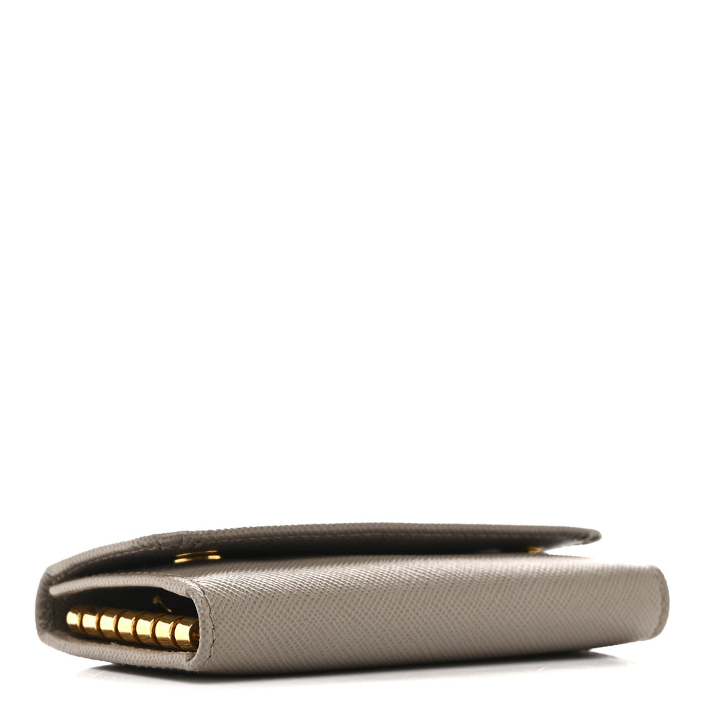 Prada Saffiano Fiocco 6 Key Holder Argilla