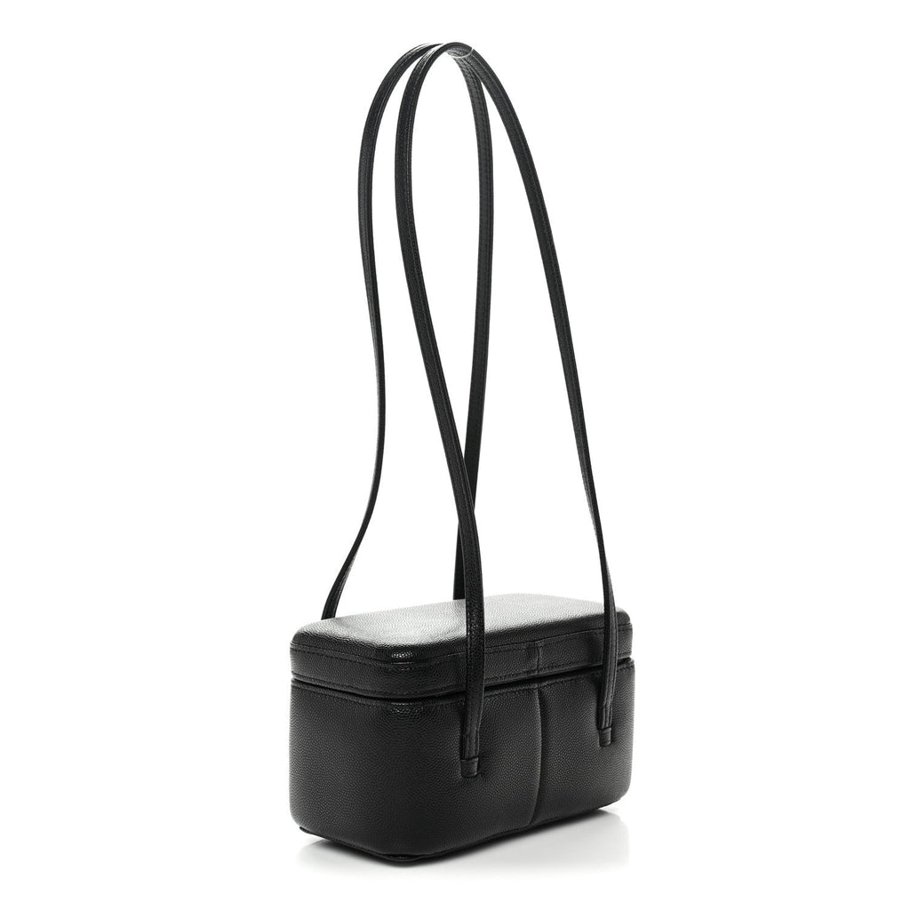 Chanel Shiny Caviar Preppy Coco Long Vanity With Strap Black