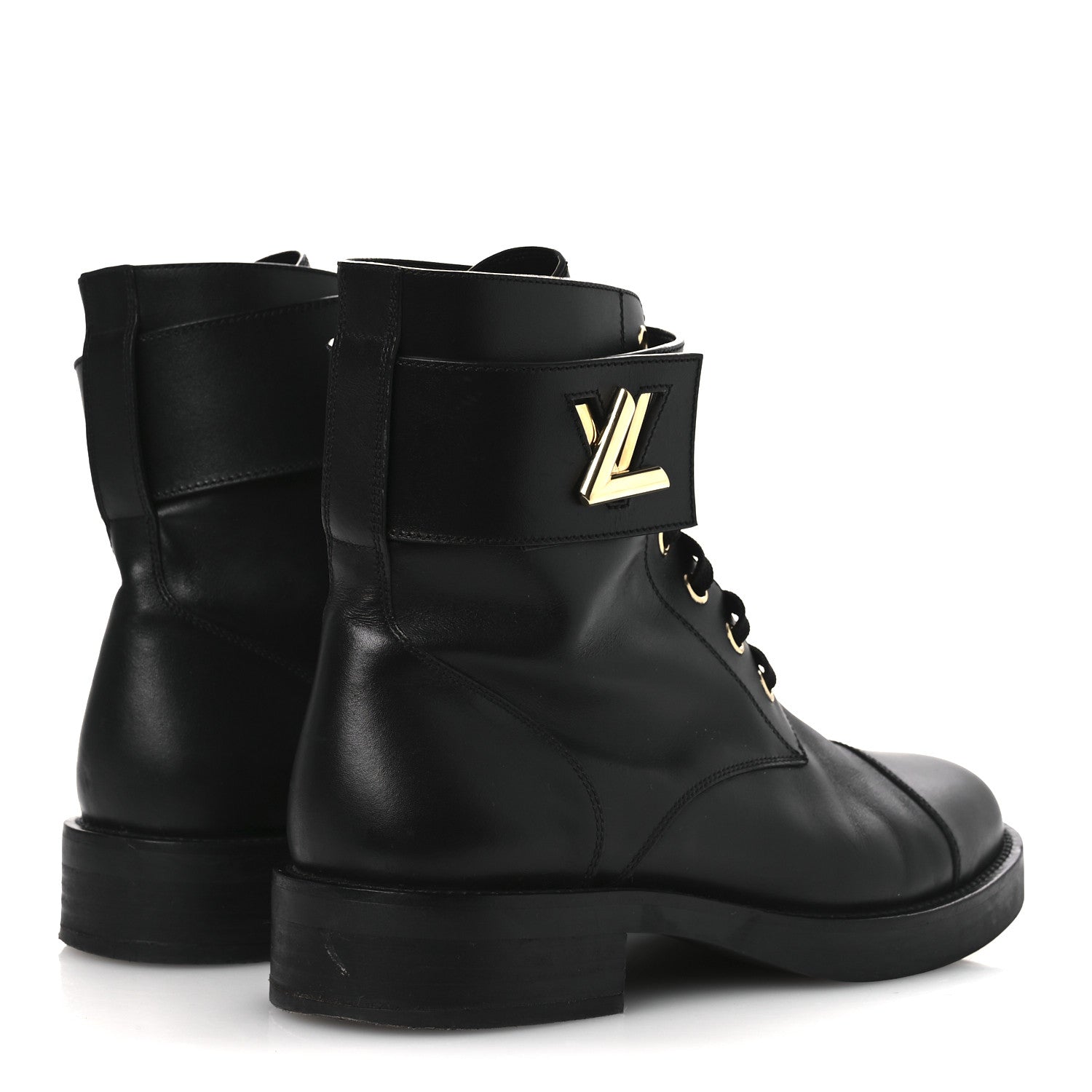 Louis Vuitton Calfskin Wonderland Ranger Boots 37.5 Black