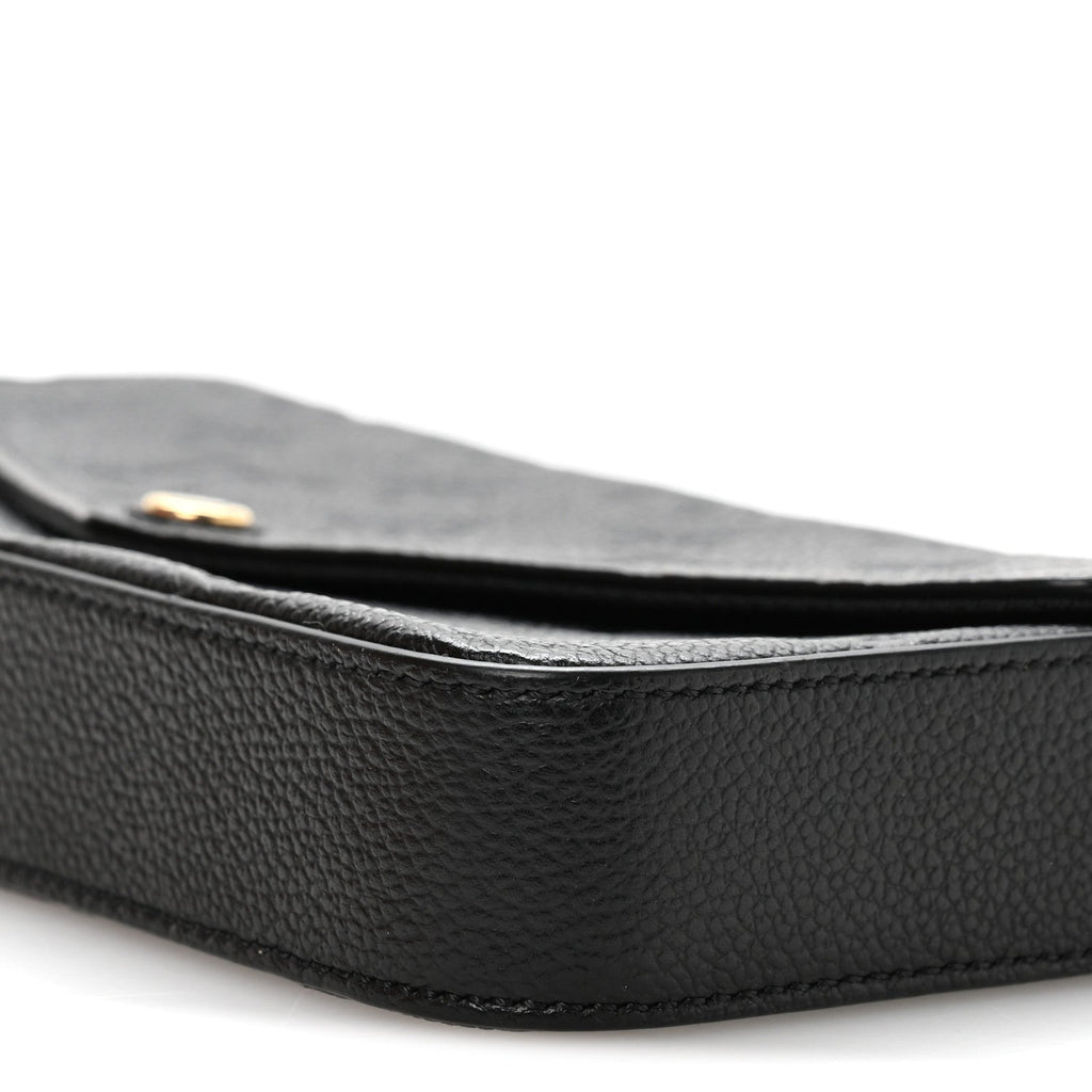Louis Vuitton Empreinte Pochette Felicie Chain Wallet Black