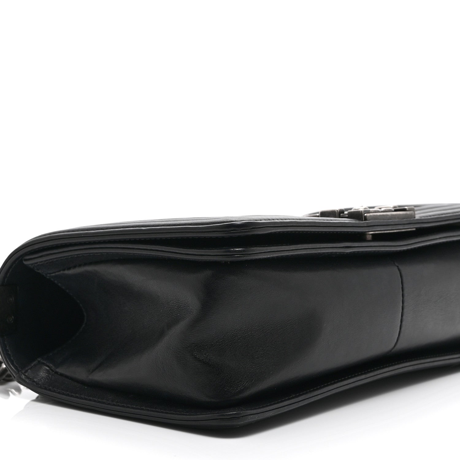 Chanel Calfskin Crystal Studded Quilted Medium Boy Flap  Black