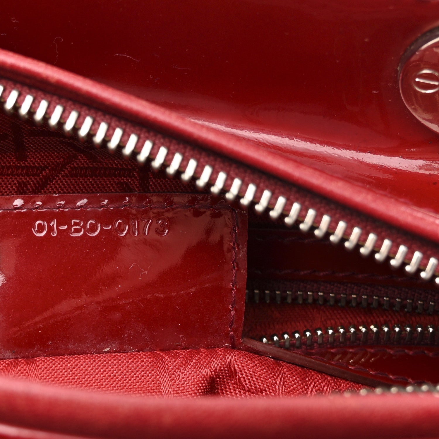 Christian Dior Patent Cannage Medium Lady Dior Red