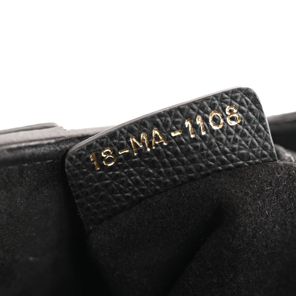 Christian Dior Grained Calfskin Mini Saddle Bag Black