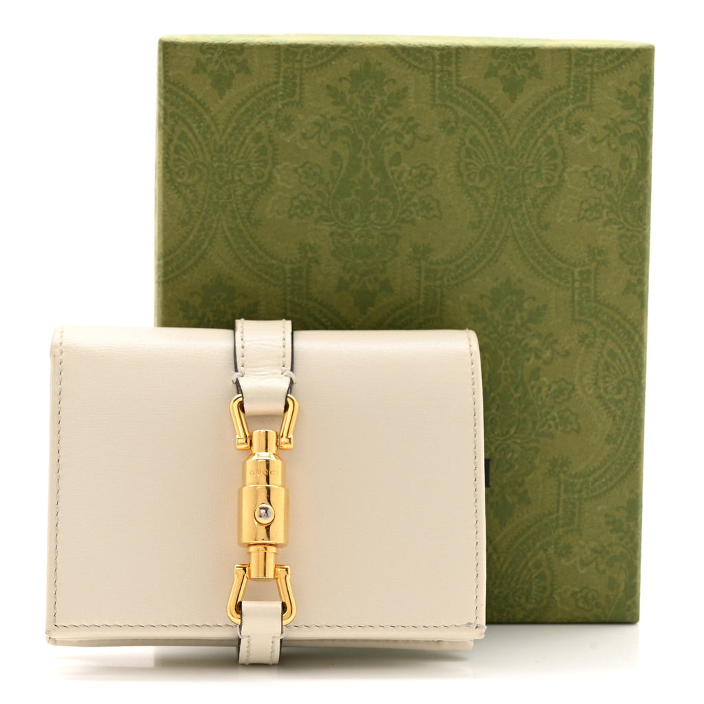 Gucci Calfskin Jackie 1961 Card Case Mystic White