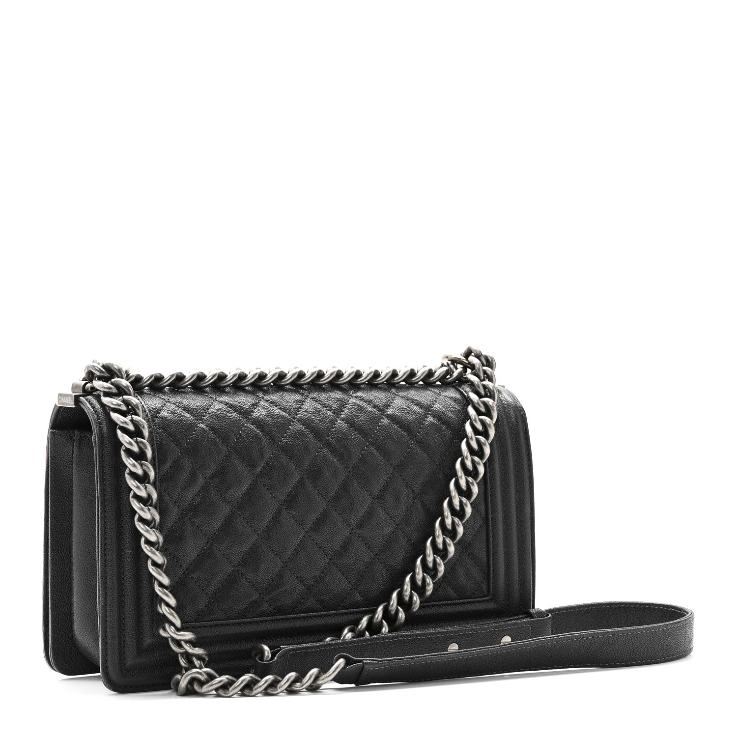 Chanel Caviar Quilted Medium Boy Flap Charcoal