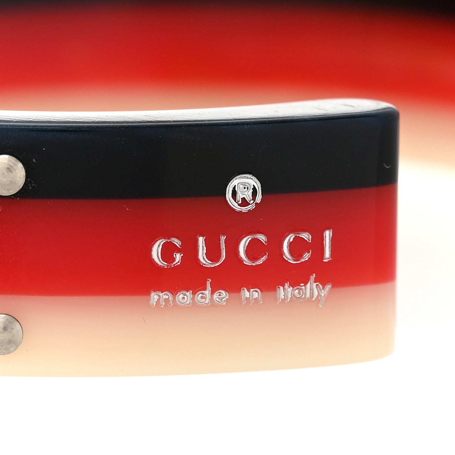 Gucci Web Pearl Cuff  Blue Red White