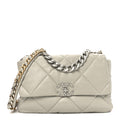 Chanel Lambskin Quilted Large Chanel 19 Flap Grey
