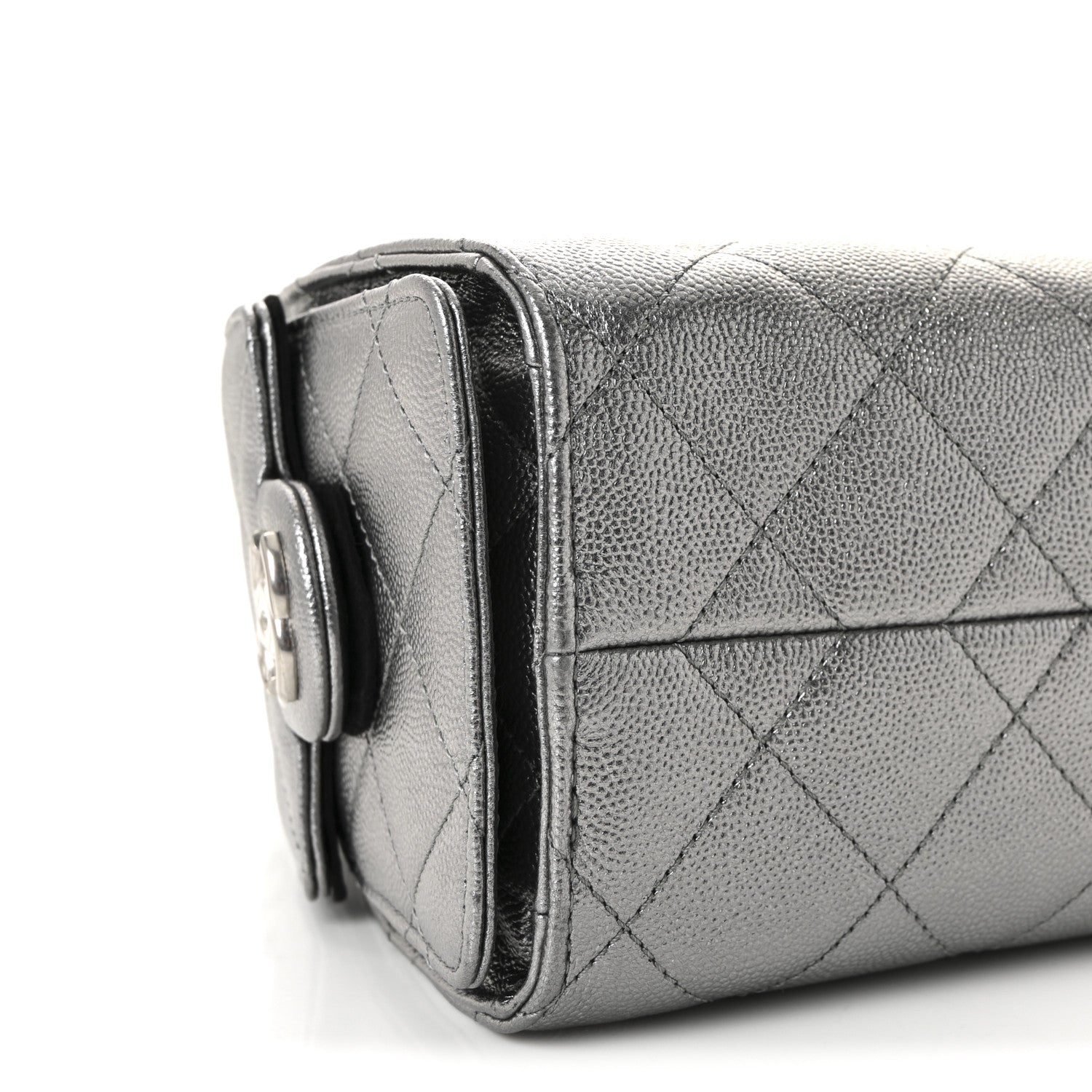 Chanel Metallic Caviar Quilted Mini Chanel 25 Handbag Anthracite