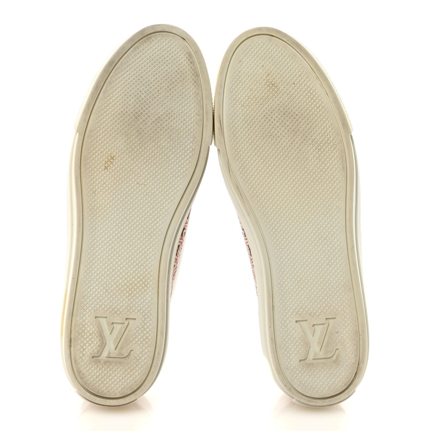 Louis Vuitton Calfskin Monogram Crafty Sneaker 38 White