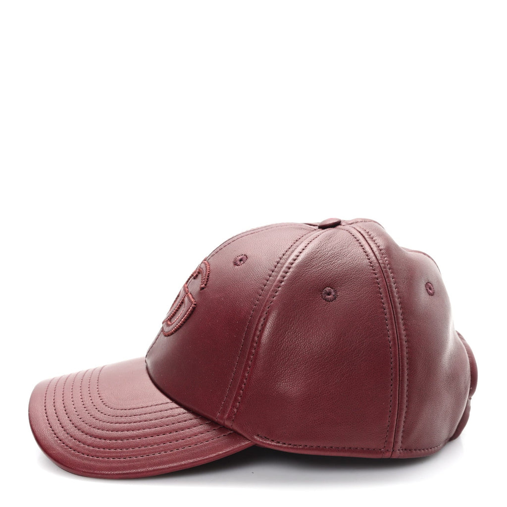 Gucci Nappa GG Baseball Hat M Burgundy