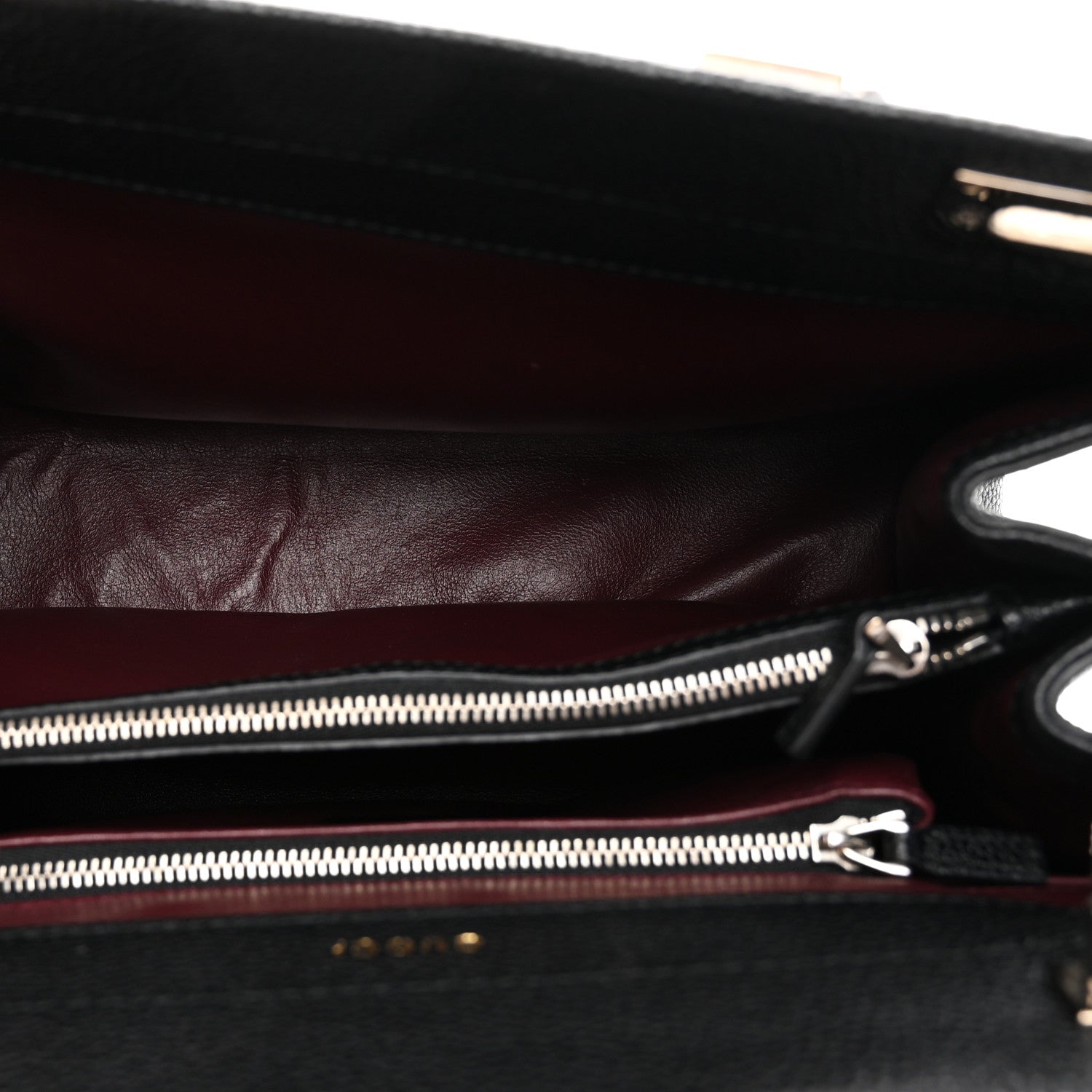 Gucci Grainy Calfskin Small Zumi Top Handle Bag Black