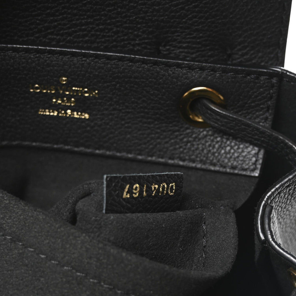 Louis Vuitton Calfskin Lockme Mini Backpack Black