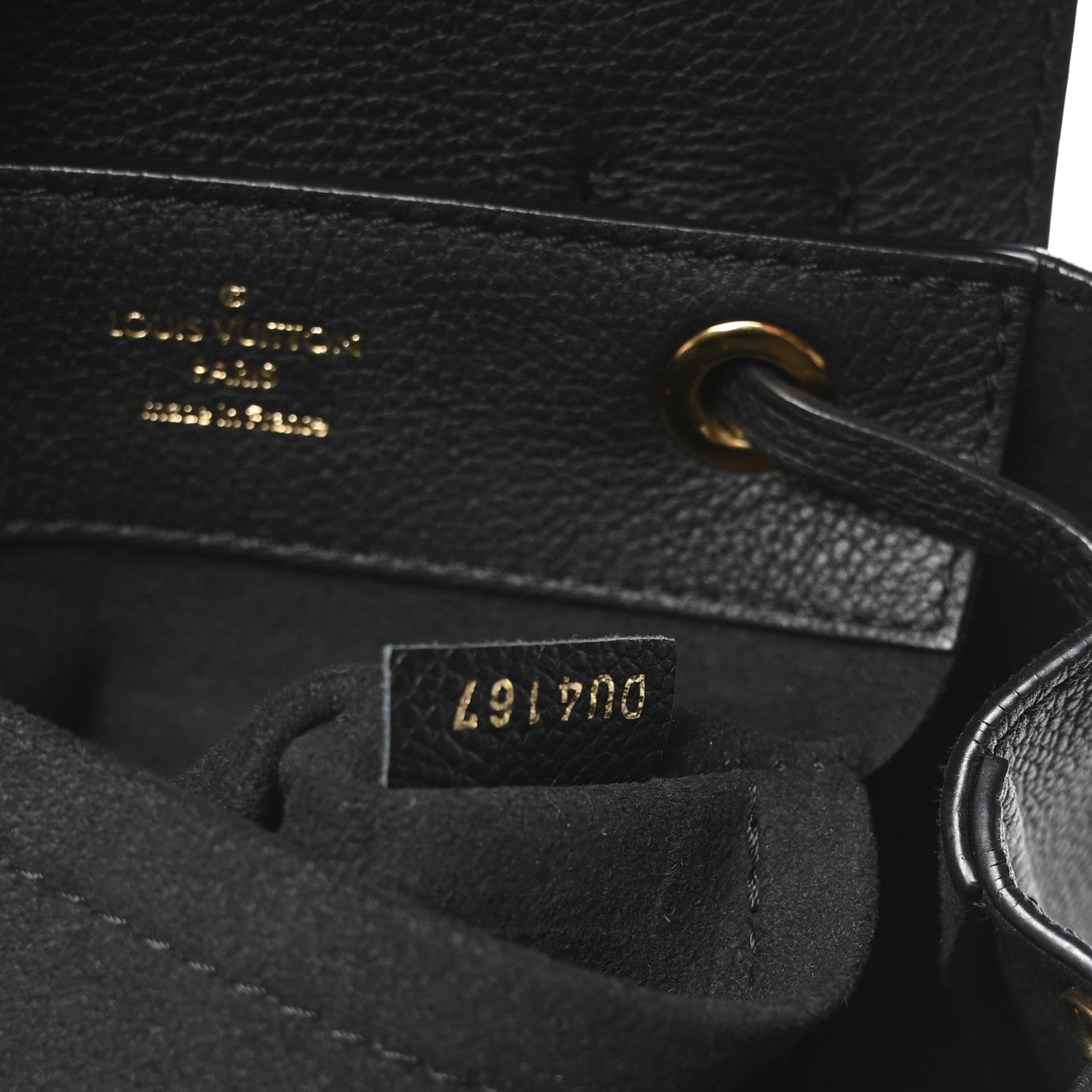 Louis Vuitton Calfskin Lockme Mini Backpack Black