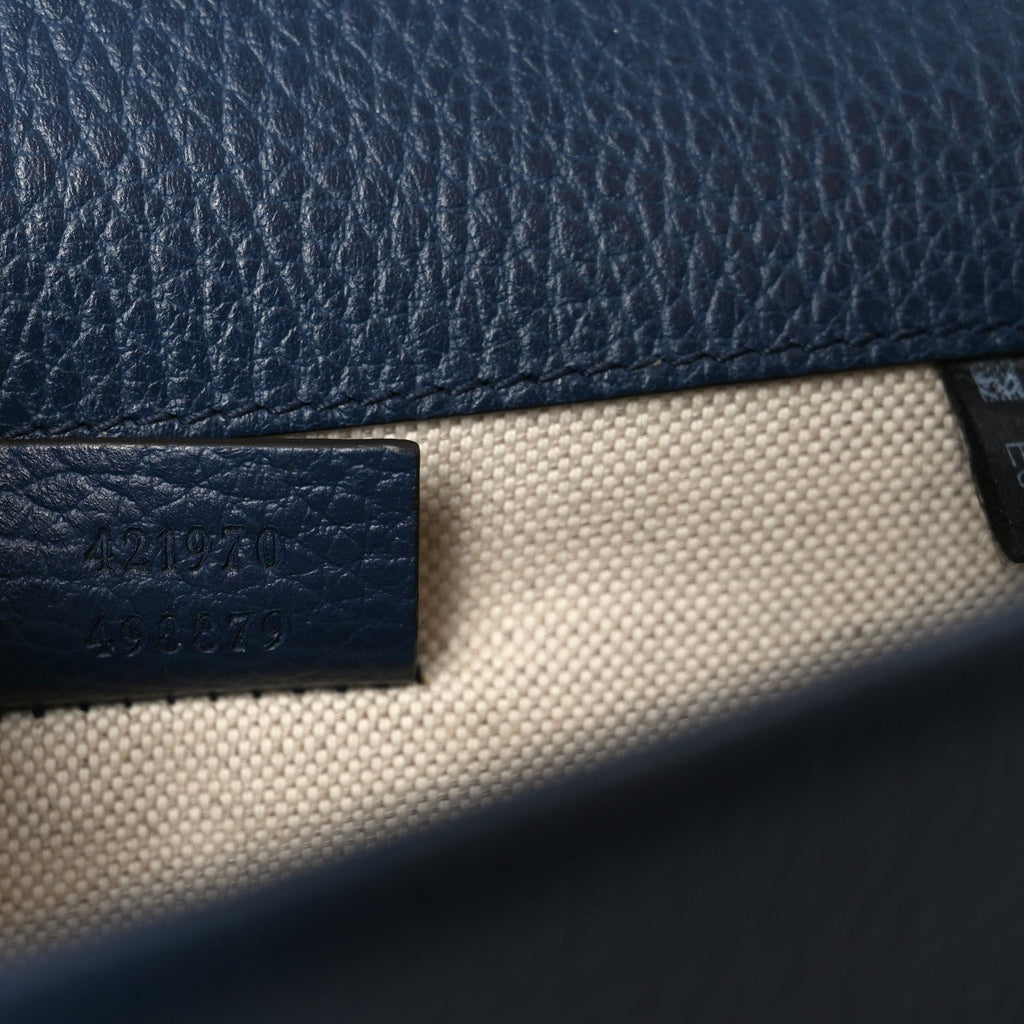 Gucci Dollar Calfskin Crystal Mini Dionysus Shoulder Bag Blue Agata Montana Sapphire