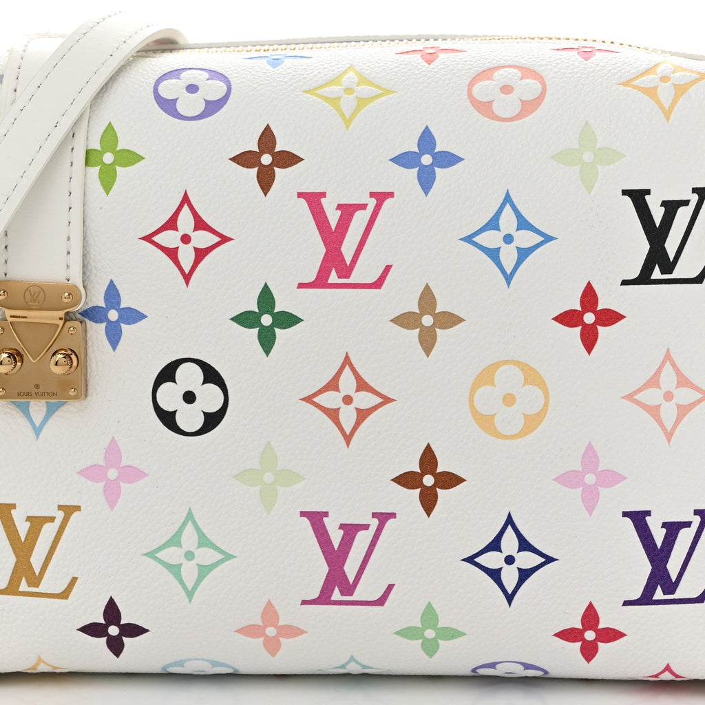 Louis Vuitton LV x TM Cowhide Monogram Multicolor Side Trunk MM White
