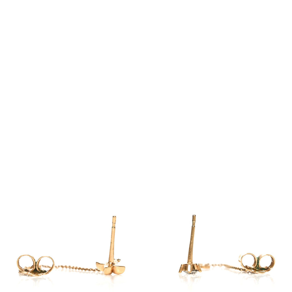 Louis Vuitton Metal Crystal Petit Louis Earrings Gold