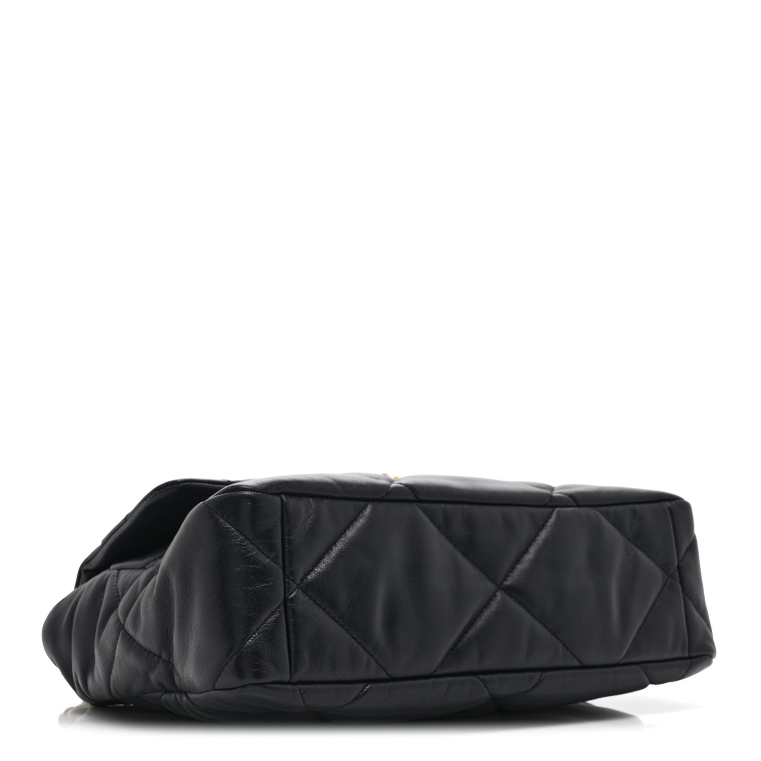 Chanel Lambskin Quilted Large Chanel 19 Flap Navy Blue