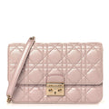 Christian Dior Pearly Lambskin Cannage Miss Dior Promenade Pouch Lotus
