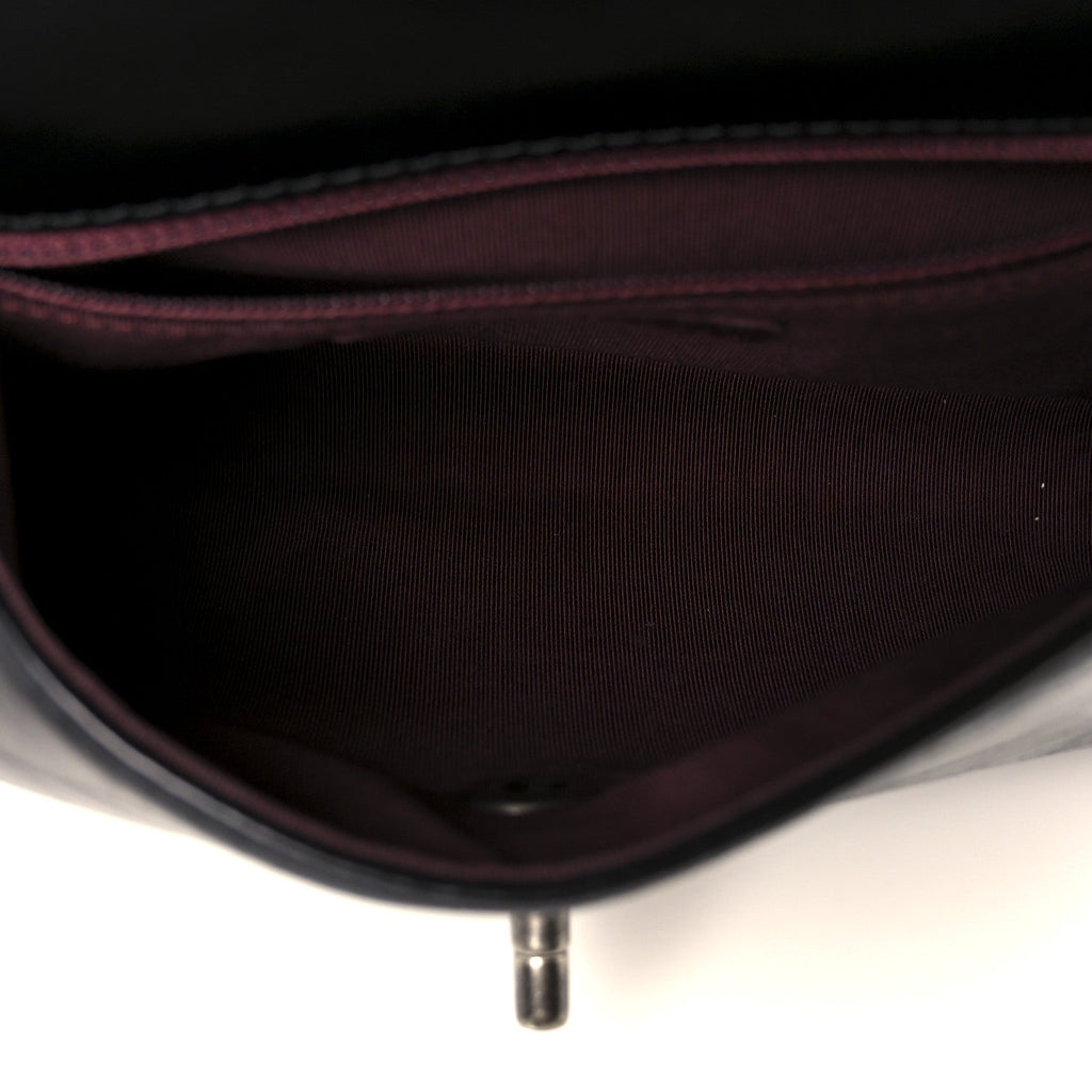 Chanel Glazed Calfskin Pilot Essentials Flap Black