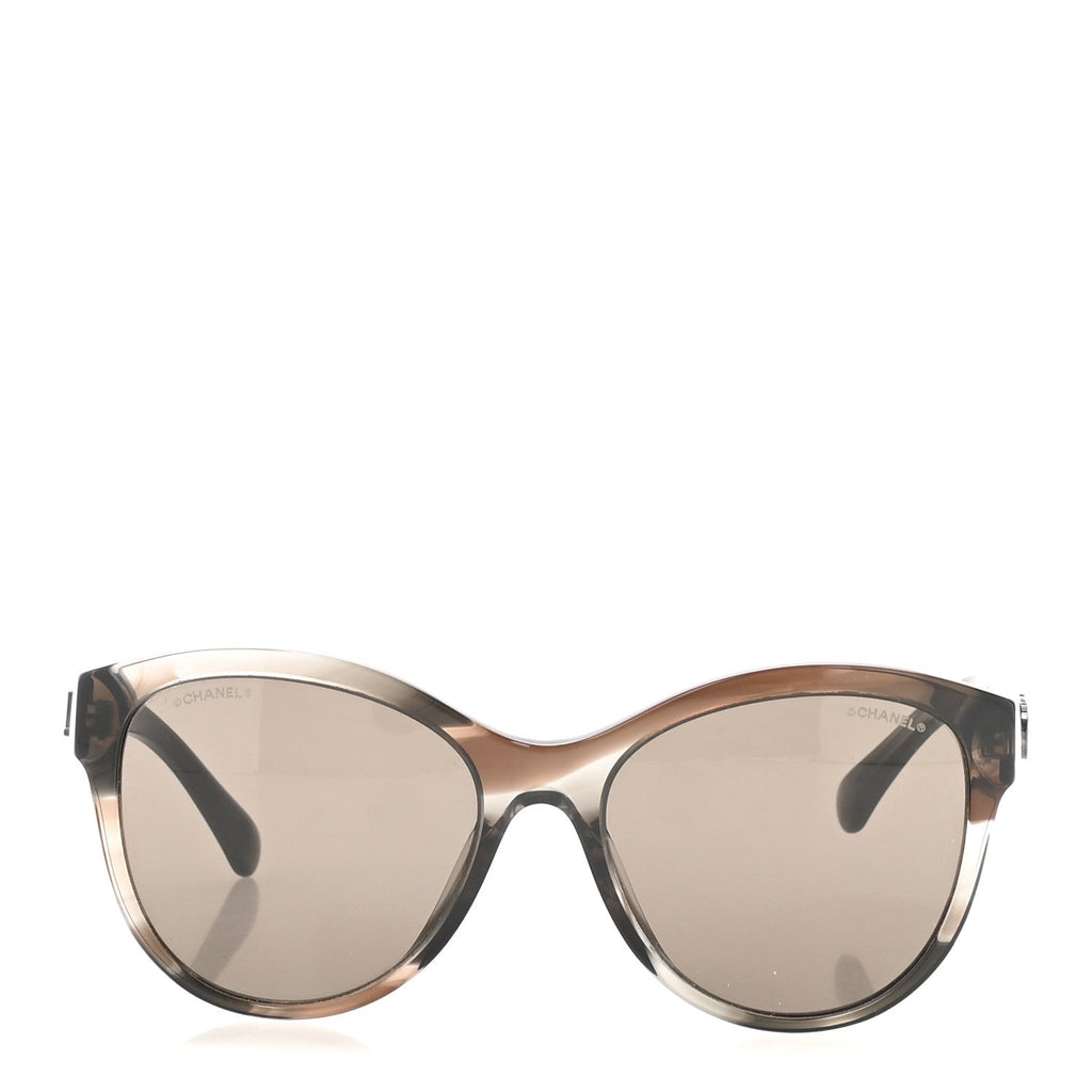Acetate Pantos Logo Sunglasses 5458-A Brown