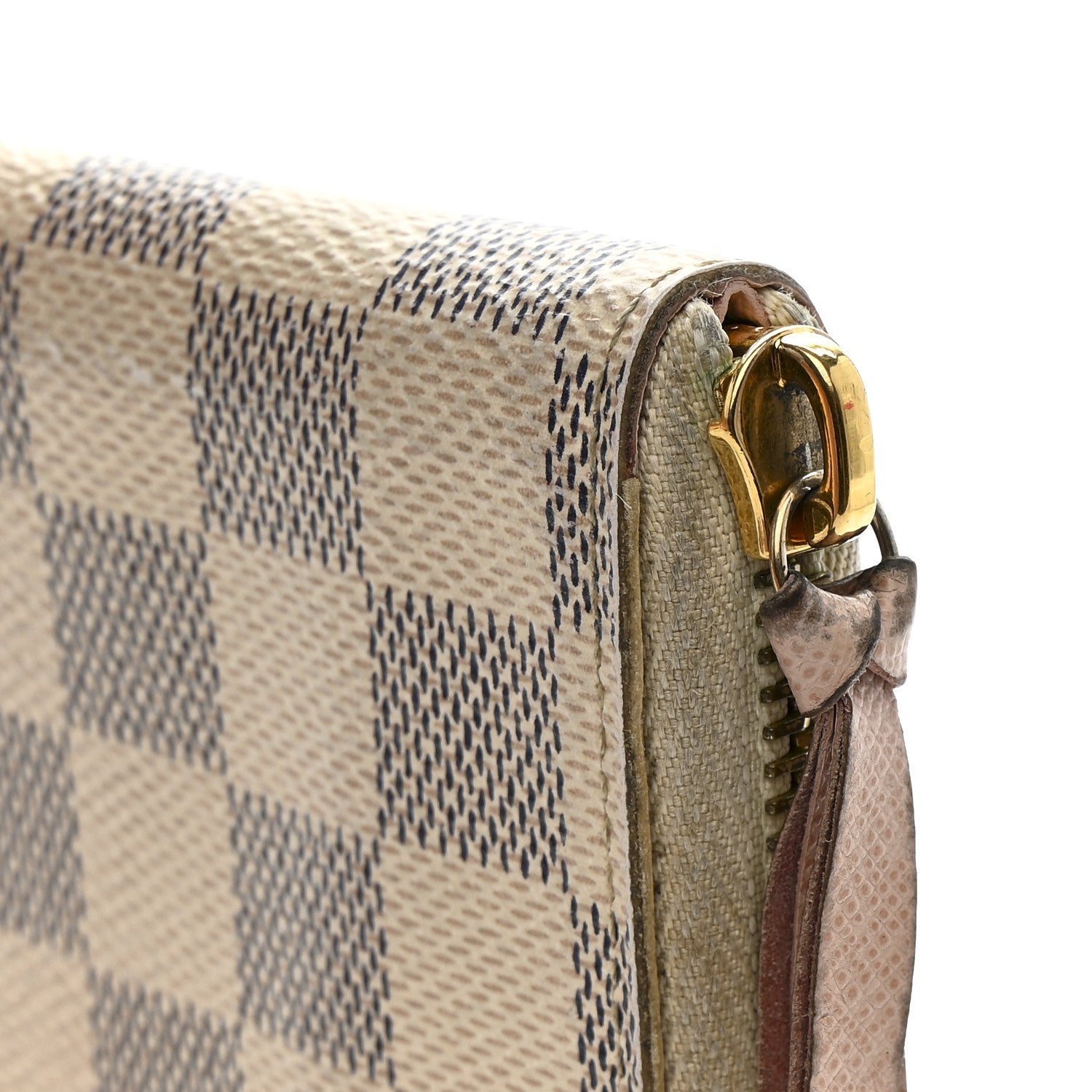 Louis Vuitton Damier Azur Clemence Wallet Rose Ballerine