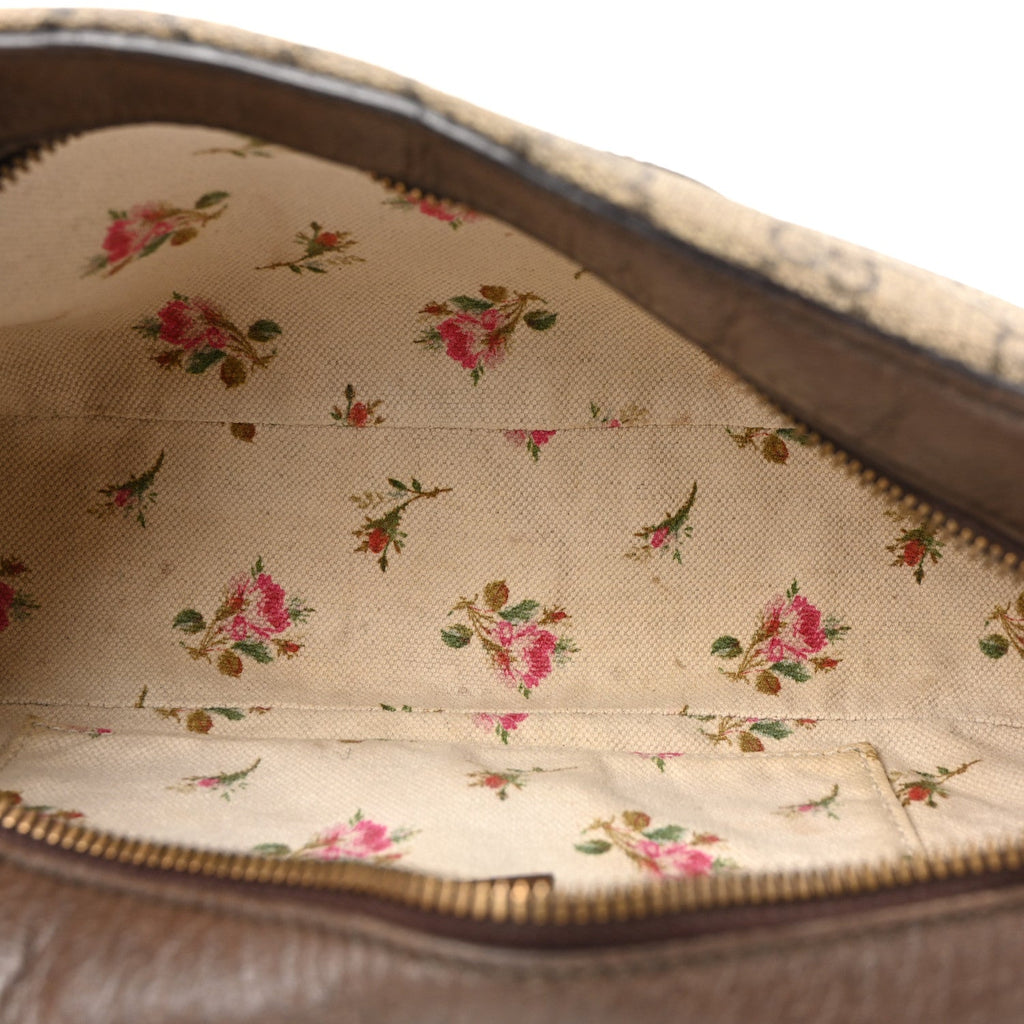 Gucci GG Supreme Monogram Web Neo Vintage Shoulder Bag Beige New Acero Crop