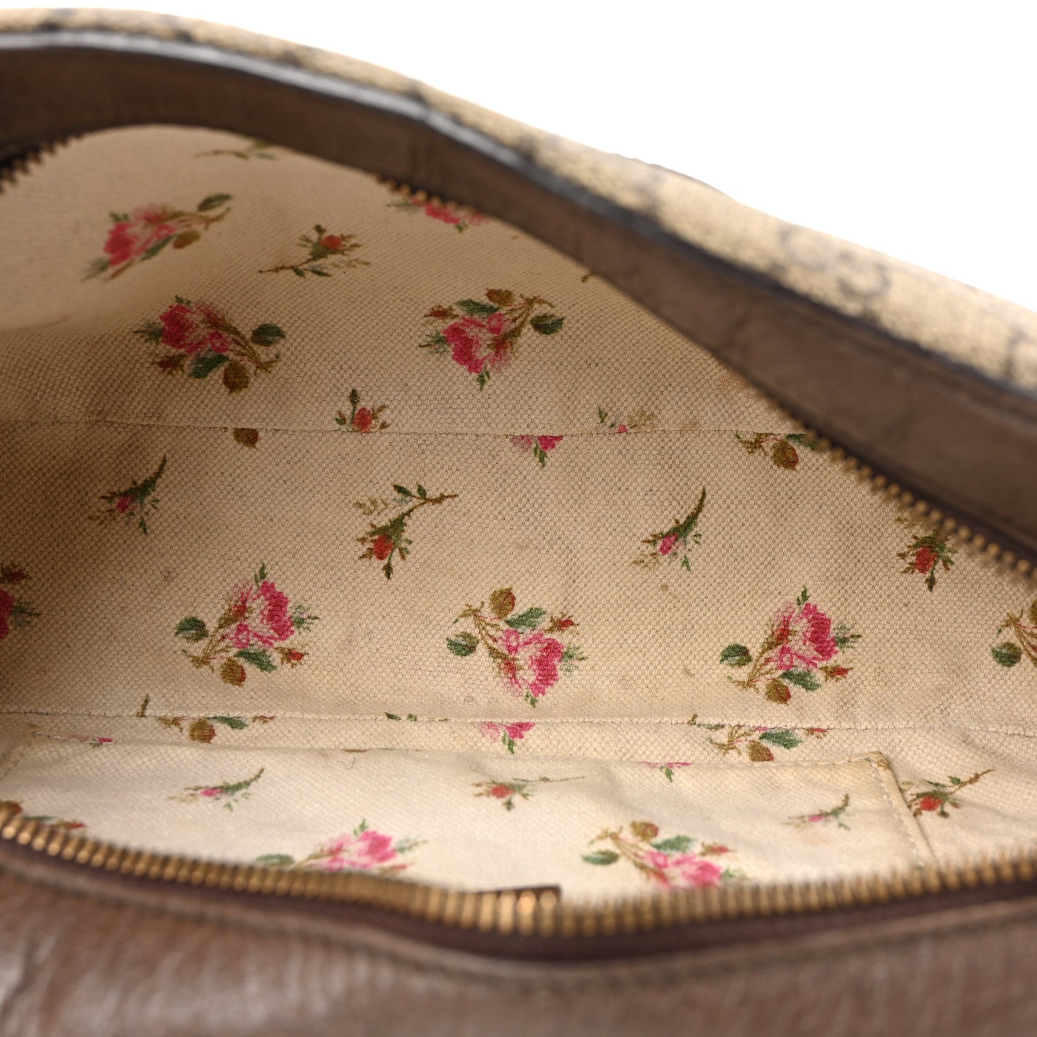 Gucci GG Supreme Monogram Web Neo Vintage Shoulder Bag Beige New Acero Crop