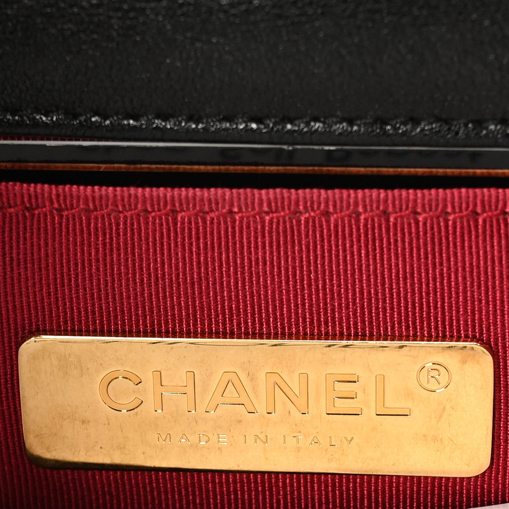 Chanel Goatskin Quilted Chanel 19 Waist Bag Black