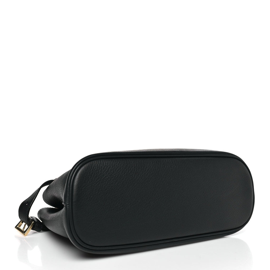 Prada Soft Grain Calfskin Small Double Belt Tote Black
