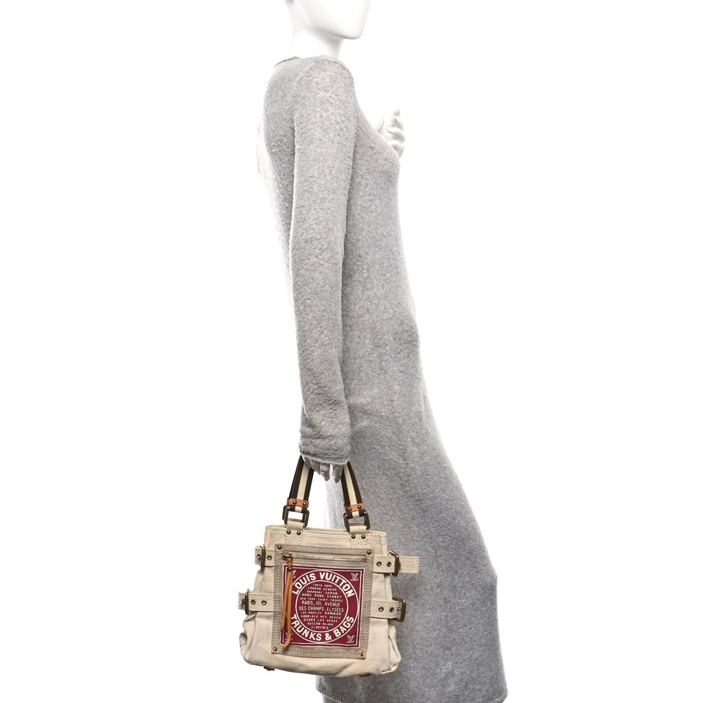 Louis Vuitton Toile Globe Shopper Cabas PM Red