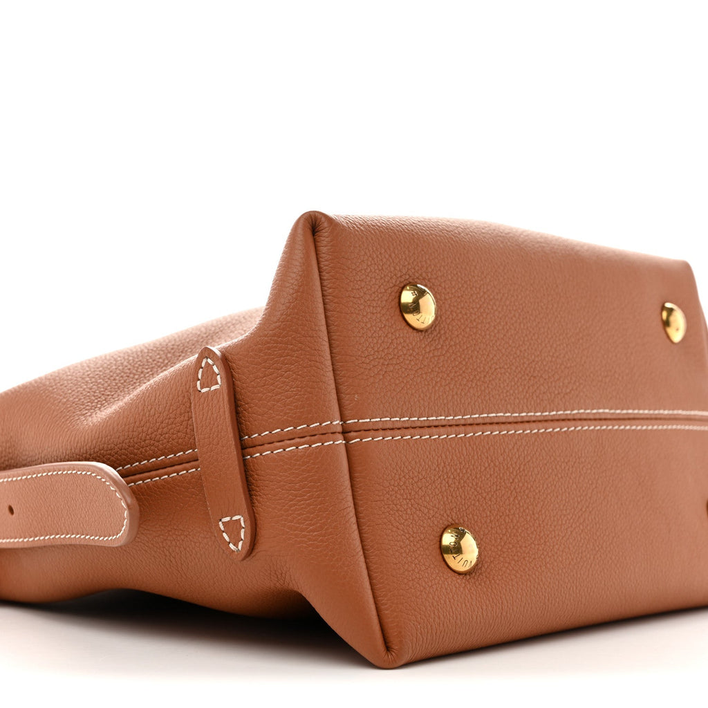 Louis Vuitton Grained Calfskin Low Key Hobo PM Cognac