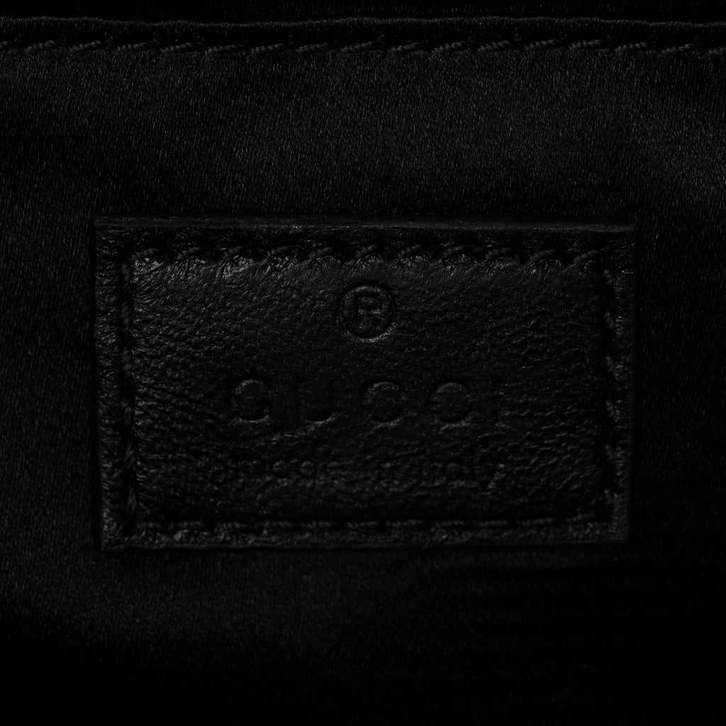 Gucci Nappa Vertical Matelasse Small Maxi Horsebit Chain Shoulder Bag Black