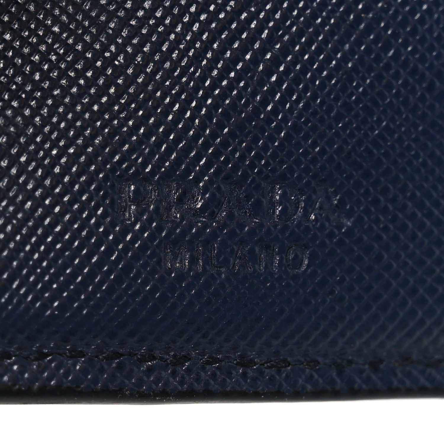 Prada Saffiano Bi-Fold Wallet Baltico Fuoco