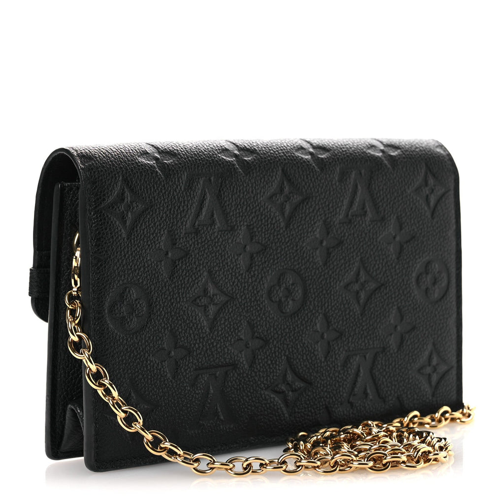 Louis Vuitton Empreinte Vavin Chain Wallet Black