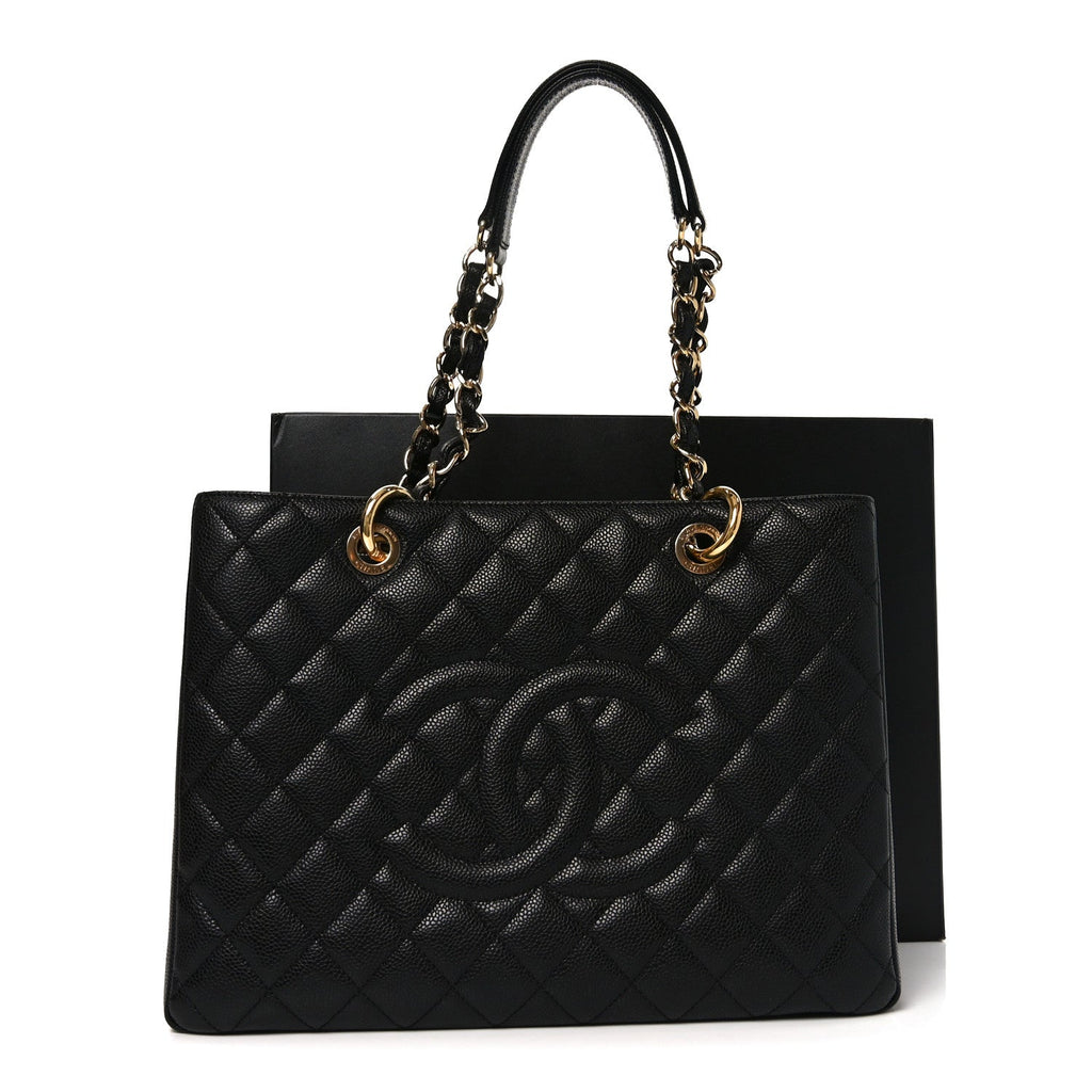 Chanel Caviar Quilted Grand Shopping Tote GST Black