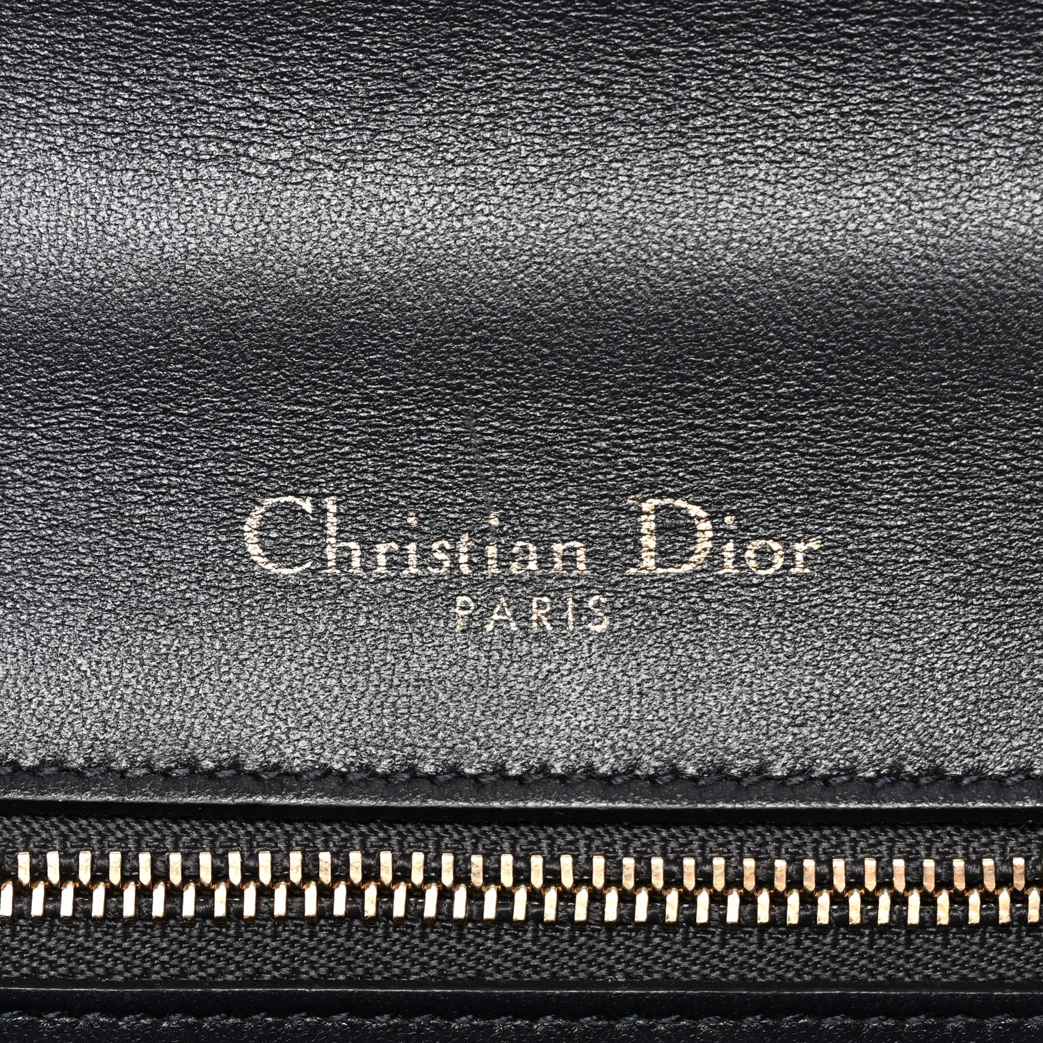 Christian Dior Metallic Patent Micro-Cannage Small Diorama Flap Bag Gold