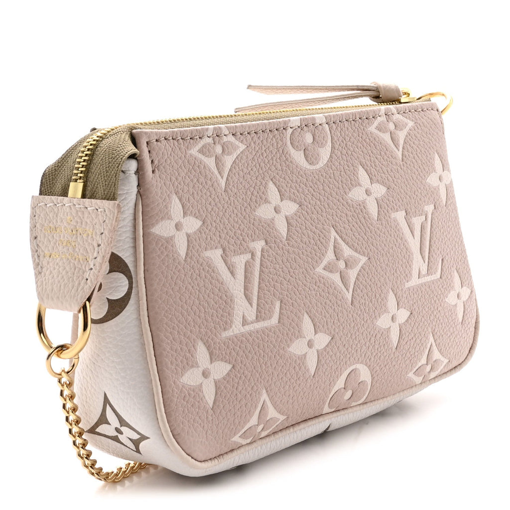 Louis Vuitton Empreinte Spring in the City Mini Pochette Accessories Kaki Beige Cream