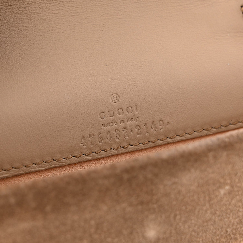 Gucci GG Supreme Monogram Super Mini Dionysus Shoulder Bag Taupe