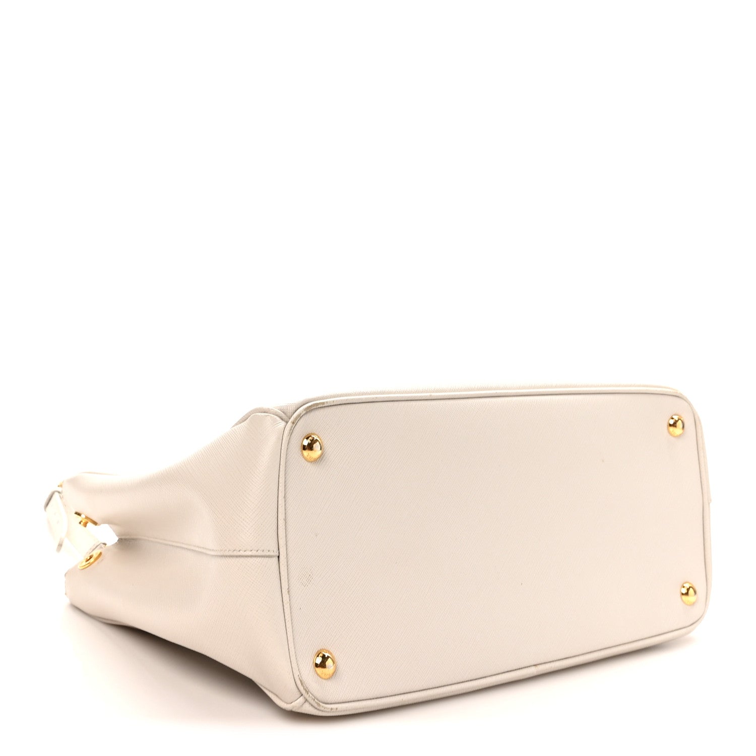 Prada Saffiano Lux Medium Galleria Double Zip Tote Talco