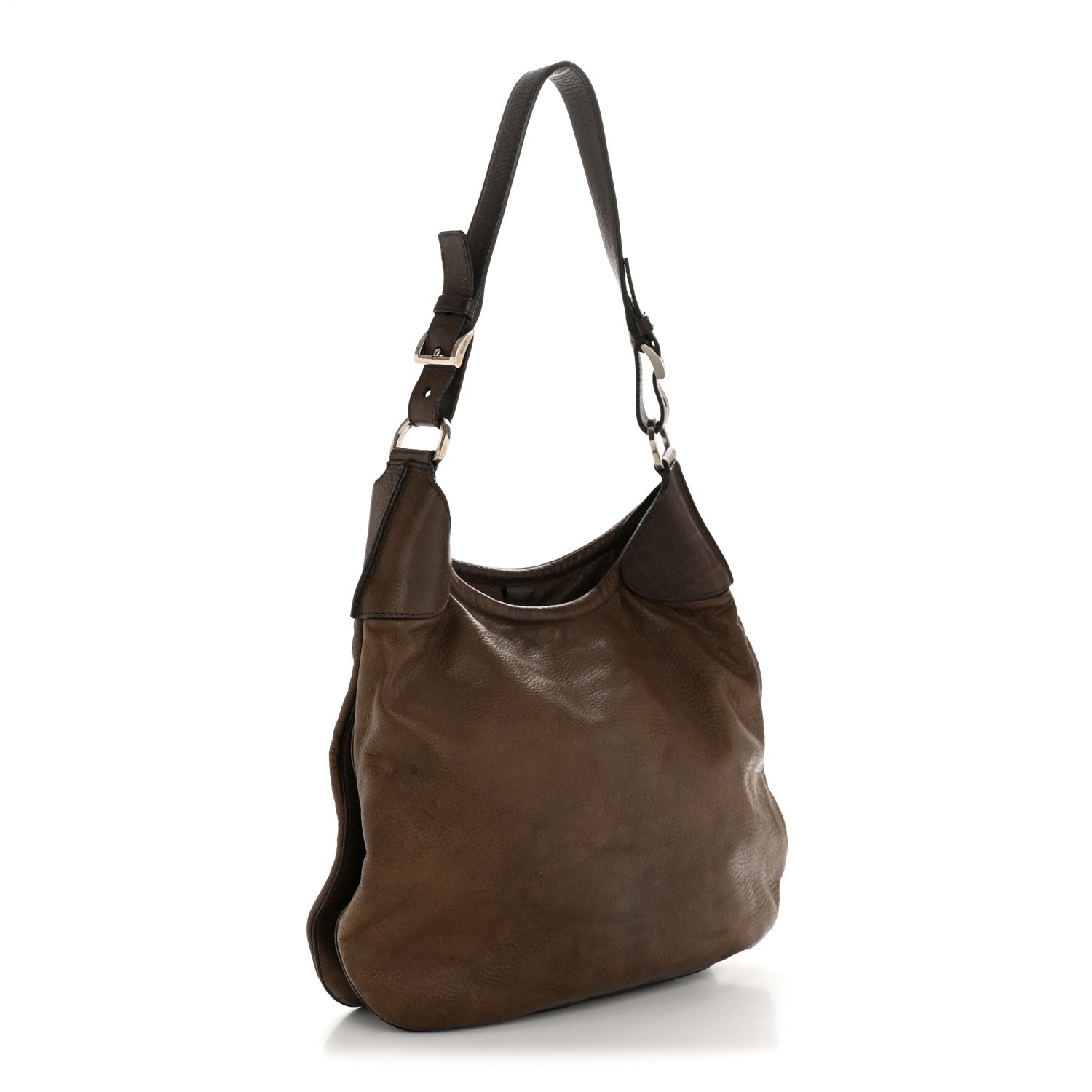 Prada Vitello Daino Hobo  Brown