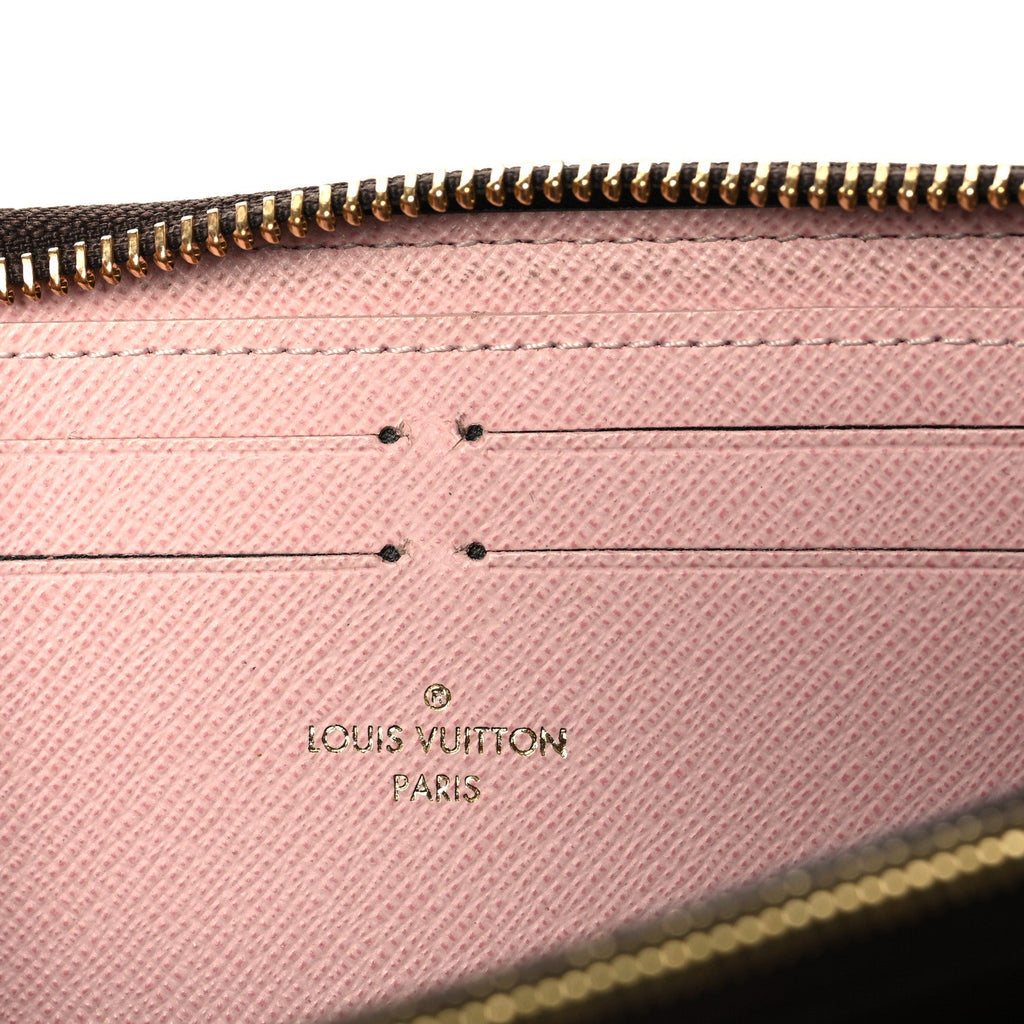 Louis Vuitton Monogram Clemence Wallet Rose Ballerine