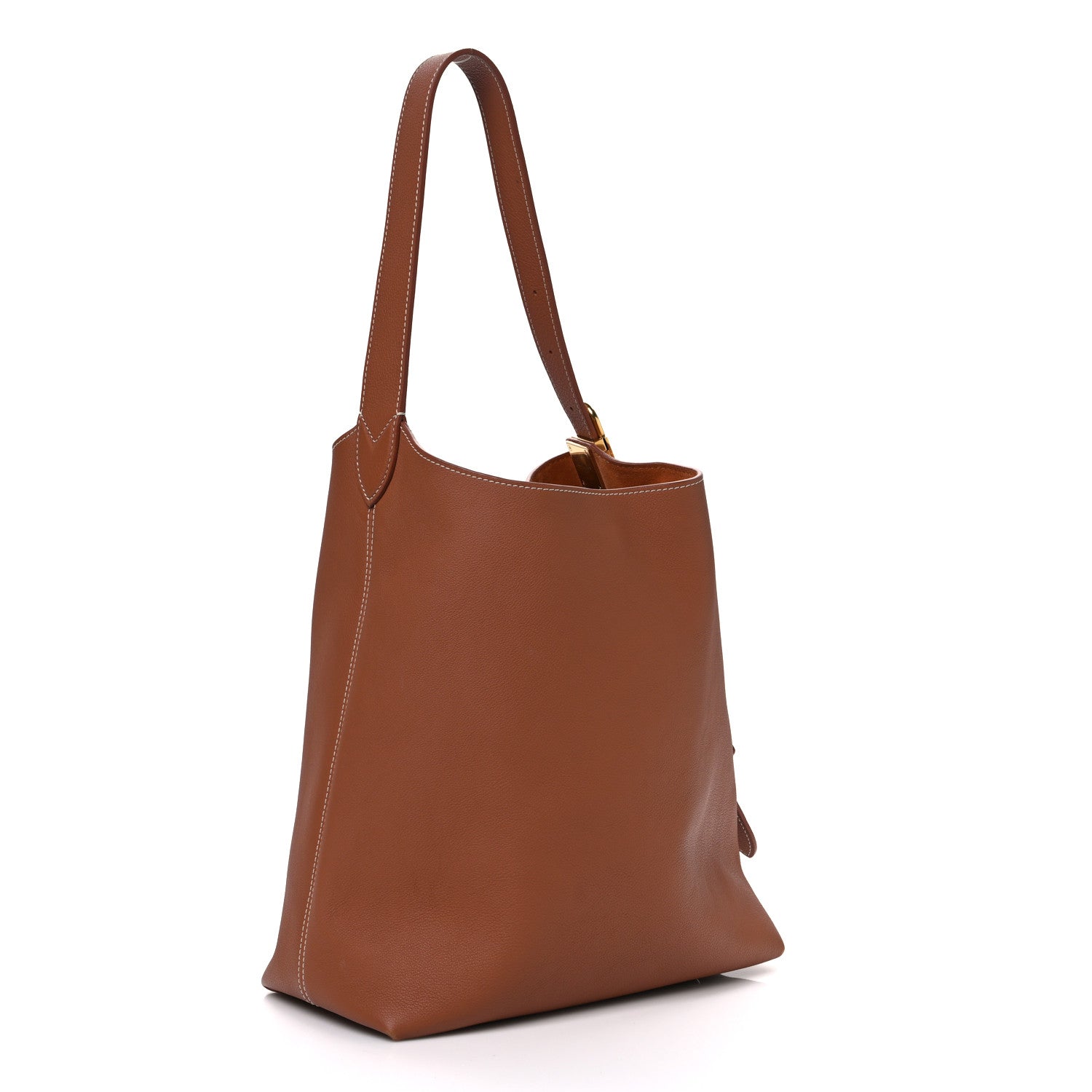 Louis Vuitton Grained Calfskin Low Key Hobo MM Cognac
