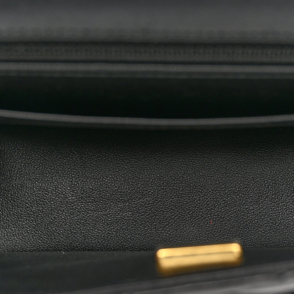Chanel Lambskin Quilted Mini Rectangular Flap Black
