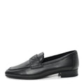 Calfskin Womens Stitched CC Loafers 38 Black
