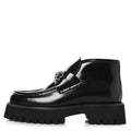 Gucci Cordovan Lux Womens Horsebit Platform Ankle Boots 36 Black