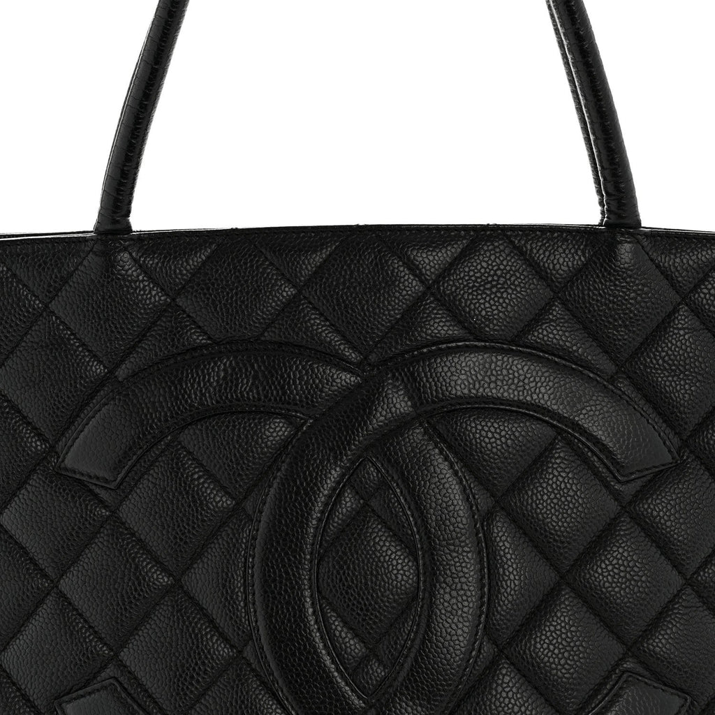 Chanel Caviar Quilted Medallion Tote Black