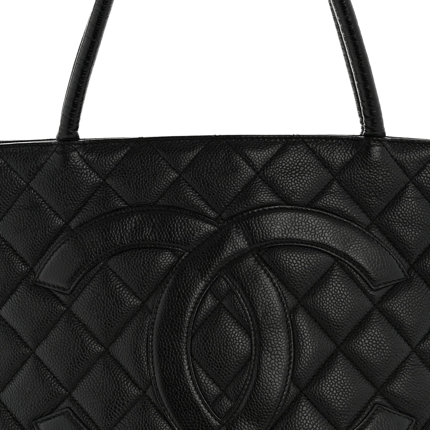 Chanel Caviar Quilted Medallion Tote Black